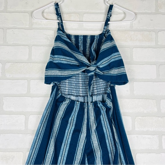Super Cute Boho Hippie Romper Pantsuit, Shades of Blue, Travel, Summer‎ Size 7-9 - Picture 12 of 13